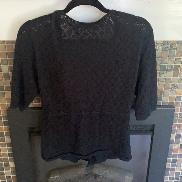 Merona Black Bathing Suit Cover Up Crochet - Picture 2 of 4